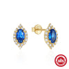 Wholesale S925 Silver Round Cat's Eye Earrings For Women With Retro Elegant Style And Geometric Design Electroplated