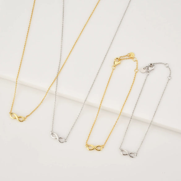 Wholesale S925 Silver 8Shaped Thin Multirow Adjustable Buckle Simple Bracelet For Women With Electroplating And Letters Numbers Text Pattern