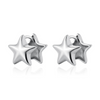 Wholesale S925 Silver Simple Doublesided Heartshaped Electroplated Earrings For Women
