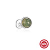 Wholesale S925 Silver Simple Fashion Natural Water Grass Agate Geometric Earrings With Zirconia Processing For Women