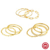 Wholesale S925 Silver Simple Women's Ring Set With Geometric Shape And Zirconia Processing