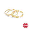 Wholesale S925 Silver Simple Women's Ring Set With Geometric Shape And Zirconia Processing