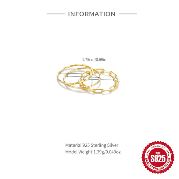 Wholesale S925 Silver Simple Women's Ring With Geometric Design And Electroplating Treatment