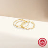 Wholesale S925 Silver Simple Women's Ring With Geometric Design And Electroplating Treatment