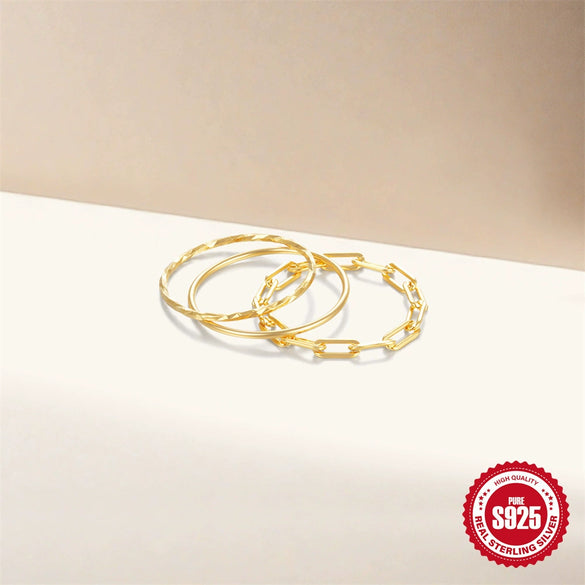 Wholesale S925 Silver Simple Women's Ring With Geometric Design And Electroplating Treatment