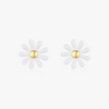 Wholesale S925 Silver Small Flower Stud Earrings With Epoxy Treatment For Women