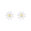Wholesale S925 Silver Small Flower Stud Earrings With Epoxy Treatment For Women