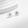 Wholesale S925 Silver Small Flower Stud Earrings With Epoxy Treatment For Women