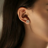 Wholesale S925 Silver Small Flower Stud Earrings With Epoxy Treatment For Women