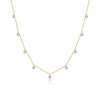 Wholesale S925 Silver Small Round Bead Necklace With Multi Diamond Geometric Design Electroplated In Platinum Or 18K Gold Fashion Clavicle Chain Niche Design
