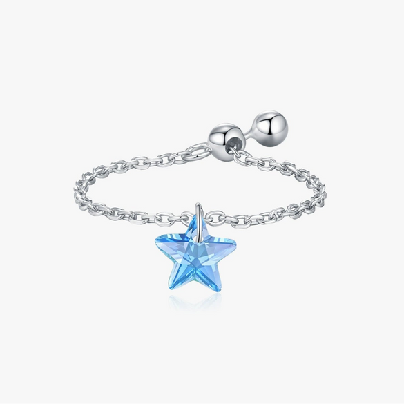 Wholesale S925 Silver Star Ring For Women With Electroplating