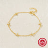 Wholesale S925 Silver Star Shape Electroplated Gipsophila Bracelet For Women