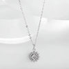 Wholesale S925 Silver Sunflower Geometric Jewelry Set For Women With Light Luxury Temperament Necklace And Earrings With Clavicle Chain