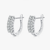 Wholesale S925 Silver U Shape Niche Style Diamond Earrings For Women