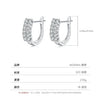 Wholesale S925 Silver U Shape Niche Style Diamond Earrings For Women