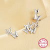 Wholesale S925 Silver Women's Asymmetric Flexible Butterfly Animal Zodiac Fashionable Light Luxury Electroplated Earrings