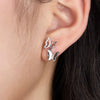 Wholesale S925 Silver Women's Asymmetric Flexible Butterfly Animal Zodiac Fashionable Light Luxury Electroplated Earrings