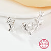 Wholesale S925 Silver Women's Asymmetric Flexible Butterfly Animal Zodiac Fashionable Light Luxury Electroplated Earrings