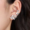 Wholesale S925 Silver Women's Asymmetric Flexible Butterfly Animal Zodiac Fashionable Light Luxury Electroplated Earrings