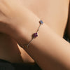 Wholesale S925 Silver Women's Bracelet With Loving Princess Dopamine Color Matching Lucky Four Leaf Clover And Flower Shape Set With Diamonds