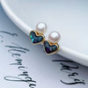 Wholesale S925 Silver Women's Minimalist Pearl Earrings With Flat Round And Oblate Shapes