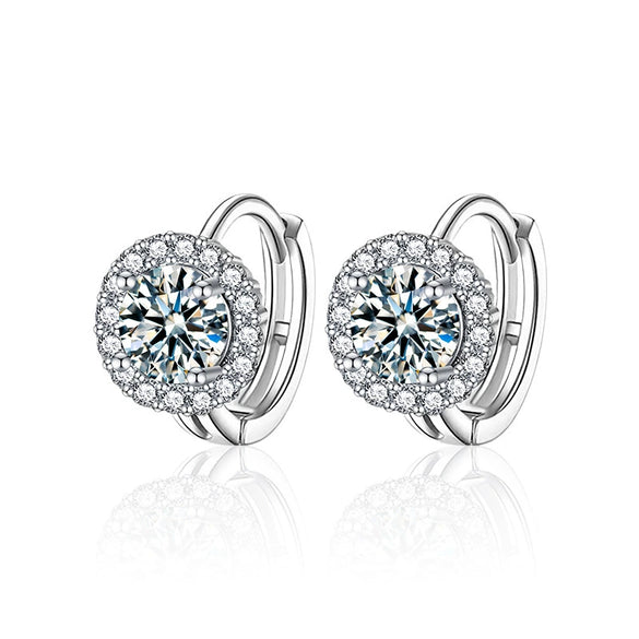 Wholesale S925 Silver Women's Moissanite Sunflower Highend Fashion Earrings