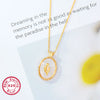 Wholesale S925 Silver Women's Retro Elegant Clavicle Chain With Stereo Tulip White Motherofpearl Pendant And Electroplating Treatment