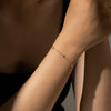 Wholesale S925 Silver Women's Simple Three Stone Classic Thin Chain Stacked Bracelet With Geometric Design And Electroplating Treatment
