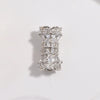 Wholesale S925 Silver Zirconia Small Waist Rotary Turnbuckle Doublelayer Necklace