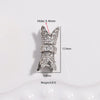 Wholesale S925 Silver Zirconia Small Waist Rotary Turnbuckle Doublelayer Necklace