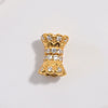 Wholesale S925 Silver Zirconia Small Waist Rotary Turnbuckle Doublelayer Necklace