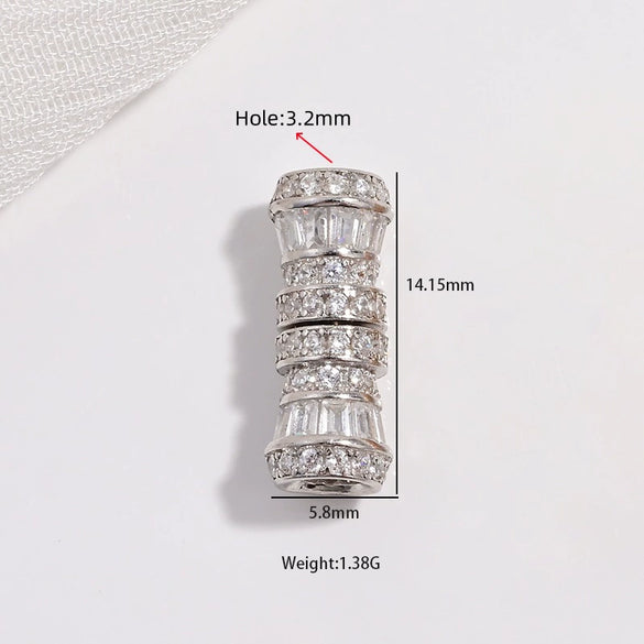 Wholesale S925 Silver Zirconia Small Waist Rotary Turnbuckle Doublelayer Necklace