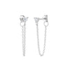 Wholesale S925 Sterling Fashion Exquisite Simple Inlaid Zircon Geometric Earrings Jewelry