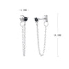 Wholesale S925 Sterling Fashion Exquisite Simple Inlaid Zircon Geometric Earrings Jewelry