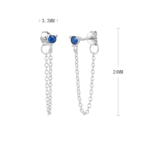 Wholesale S925 Sterling Fashion Exquisite Simple Inlaid Zircon Geometric Earrings Jewelry