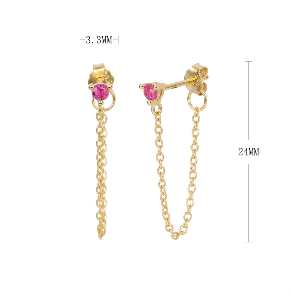 Wholesale S925 Sterling Fashion Exquisite Simple Inlaid Zircon Geometric Earrings Jewelry