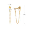 Wholesale S925 Sterling Fashion Exquisite Simple Inlaid Zircon Geometric Earrings Jewelry