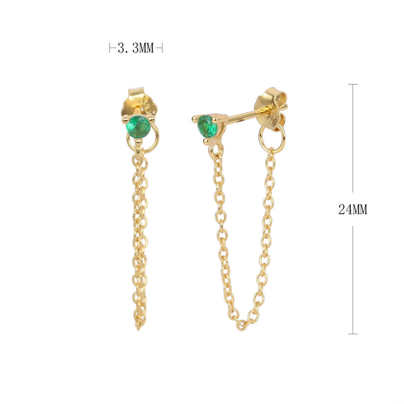 Wholesale S925 Sterling Fashion Exquisite Simple Inlaid Zircon Geometric Earrings Jewelry