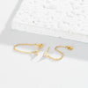 Wholesale S925 Sterling Fashion Exquisite Simple Inlaid Zircon Geometric Earrings Jewelry