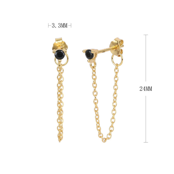 Wholesale S925 Sterling Fashion Exquisite Simple Inlaid Zircon Geometric Earrings Jewelry
