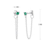 Wholesale S925 Sterling Fashion Exquisite Simple Inlaid Zircon Geometric Earrings Jewelry