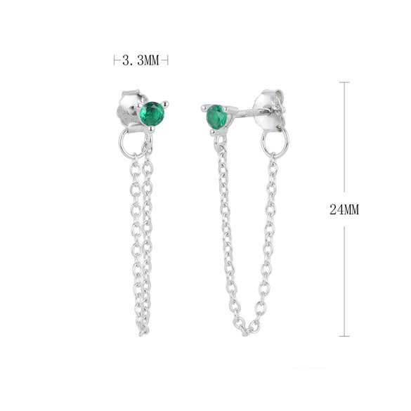 Wholesale S925 Sterling Fashion Exquisite Simple Inlaid Zircon Geometric Earrings Jewelry