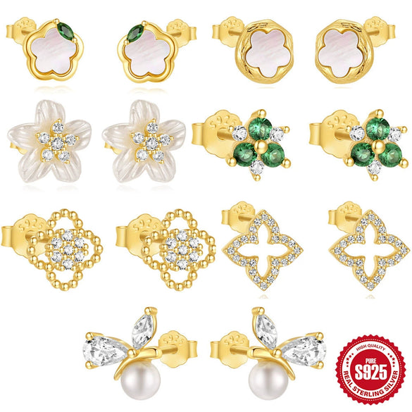 Wholesale S925 Sterling Silver Acrylic Hollow Flap Flower Geometric Earrings With Electroplating Treatment And Minimalist Design