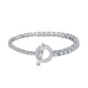 Wholesale S925 Sterling Silver Adjustable Women's Simple Minimalist Bracelet With Electroplating And Zircon