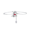 Wholesale S925 Sterling Silver Adjustable Women's Simple Minimalist Bracelet With Electroplating And Zircon
