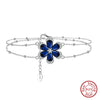 Wholesale S925 Sterling Silver Adjustable Women's Simple Minimalist Bracelet With Electroplating And Zircon