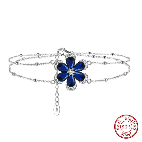 Wholesale S925 Sterling Silver Adjustable Women's Simple Minimalist Bracelet With Electroplating And Zircon