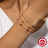 Wholesale S925 Sterling Silver Agate Handmade Beaded Geometric Bracelet For Women With Electroplating And Real Gold Plating
