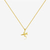Wholesale S925 Sterling Silver Aircraft Pendant Necklace And Bracelet With Adjustable Cross Chain Electroplated Platinum Or 18K Gold Simple Style Unisex