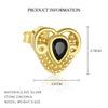 Wholesale S925 Sterling Silver Animal Black Zircon Earrings For Women Light Luxury Distinctive Retro Trendy